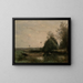 En damm i Mortain - Jean-Baptiste-Camille Corot — inramlat konstverk på väggen