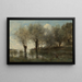 En damm i Picardie - Jean-Baptiste-Camille Corot — inramlat konstverk på väggen
