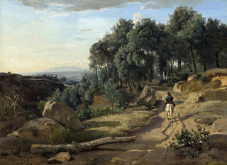ett landskap nära Volterra - Jean-Baptiste-Camille Corot — vy av konstverket