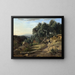 ett landskap nära Volterra - Jean-Baptiste-Camille Corot — inramlat konstverk på väggen