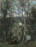 En kvinna samlar kvistar i Ville-d'Avray - Jean-Baptiste-Camille Corot — vy av konstverket