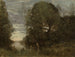badande kvinnor i en skogsklyfta - Jean-Baptiste-Camille Corot — vy av konstverket