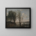 Le batelier parmi les roseaux - Jean-Baptiste-Camille Corot — inramlat konstverk på väggen