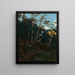 Bosquet d’arbres parmi les rochers, Civita Castellana - Jean - Baptiste Camille Corot — inramlat konstverk på väggen