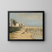 Pont sur la rivière Saône à Mâcon - Jean-Baptiste-Camille Corot — inramlat konstverk på väggen