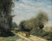vägen i landsbygden vid Crcy-en-Brie - Jean-Baptiste-Camille Corot — vy av konstverket