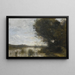 En plein marais - Jean-Baptiste-Camille Corot — inramlat konstverk på väggen