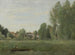 Omgivningar av Mantes, små bostäder gömda bland träden nära vattenkanten - Jean-Baptiste-Camille Corot — vy av konstverket
