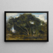 Fontainebleau Chênes Inclinés dans une Clairière de Forêt - Jean-Baptiste-Camille Corot — inramlat konstverk på väggen