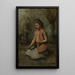 en ung flicka som flätar en krans - Jean-Baptiste-Camille Corot — inramlat konstverk på väggen