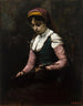 Fille à la mandoline - Jean-Baptiste-Camille Corot — vy av konstverket