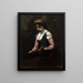 Fille à la mandoline - Jean-Baptiste-Camille Corot — inramlat konstverk på väggen
