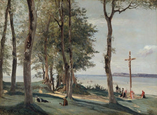 Calvaire de Honfleur - Jean-Baptiste-Camille Corot — vy av konstverket
