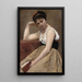 bruten läsning - Jean-Baptiste-Camille Corot — inramlat konstverk på väggen