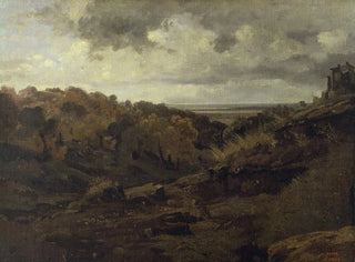 italiensk landskap nära Marino på hösten - Jean-Baptiste-Camille Corot — vy av konstverket
