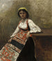 italienska kvinnan La Morieri - Jean-Baptiste-Camille Corot — vy av konstverket