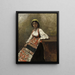italienska kvinnan La Morieri - Jean-Baptiste-Camille Corot — inramlat konstverk på väggen