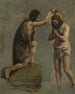 Studie av Jesus och Johannes för Dopet av Kristus - Jean-Baptiste-Camille Corot — vy av konstverket