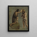 Studie av Jesus och Johannes för Dopet av Kristus - Jean-Baptiste-Camille Corot — inramlat konstverk på väggen