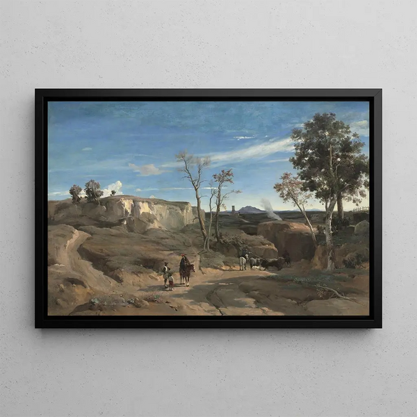 La Cervara, den romerska landsbygden - Jean-Baptiste-Camille Corot — inramlat konstverk på väggen