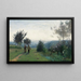 La Rencontre matinale sur les hauteurs de Sèvres - Jean-Baptiste-Camille Corot — inramlat konstverk på väggen