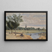 La Rochelle L'Abreuvoir Vy tagen nära stadsmuren med lanterntornet - Jean-Baptiste-Camille Corot — inramlat konstverk på väggen