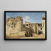 La Rochelle, ett hörn av kommendörskapets gård - Jean-Baptiste-Camille Corot — inramlat konstverk på väggen