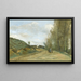 La Route de Gouvieux près de Chantilly - Jean-Baptiste-Camille Corot — inramlat konstverk på väggen