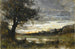 Landskapsbild vid solnedgången - Jean-Baptiste-Camille Corot — vy av konstverket