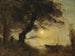 Le Bateau au clair de lune - Jean-Baptiste-Camille Corot — vy av konstverket