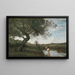 Le Ruisseau au Cheval Blanc - Jean-Baptiste-Camille Corot — inramlat konstverk på väggen