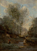 Le Vallon des Chèvres Souvenir du Lac de Garde - Jean-Baptiste-Camille Corot — vy av konstverket