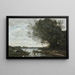 Le bateau chargé de foin - Jean-Baptiste-Camille Corot — inramlat konstverk på väggen