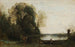 fiskaren i båten vid stranden - Jean-Baptiste-Camille Corot — vy av konstverket