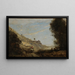Le vallon au cavalier - Jean-Baptiste-Camille Corot — inramlat konstverk på väggen