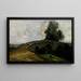 Le Vieux Pont - Jean-Baptiste-Camille Corot — inramlat konstverk på väggen