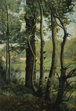 JeanBaptisteCamille Corot - Les Evaux prs ChteauThierry chemin bord darbres.webp