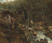 En flod med en stående get som spinner - Jean-Baptiste-Camille Corot — vy av konstverket