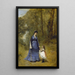 Madame Stumpf och hennes dotter - Jean-Baptiste-Camille Corot — inramlat konstverk på väggen
