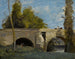 Mantes, två bågar av bron med en ryttare - Jean-Baptiste-Camille Corot — vy av konstverket