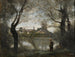 Mantes vid skymningen - Jean-Baptiste-Camille Corot — vy av konstverket
