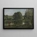 Marcoussis La Mare aux Vaches - Jean-Baptiste-Camille Corot — inramlat konstverk på väggen