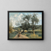 Marcoussis, väg genom fälten - Jean-Baptiste-Camille Corot — inramlat konstverk på väggen