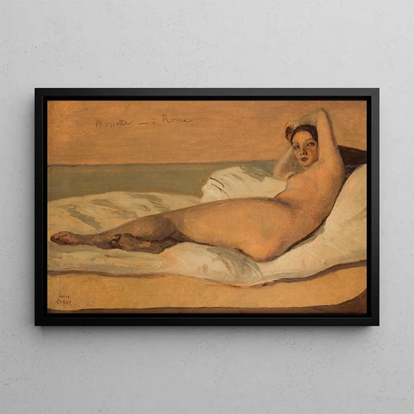Marietta - Jean-Baptiste-Camille Corot — inramlat konstverk på väggen