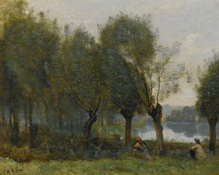 Montgeron, Saulaie vid vattnet - Jean-Baptiste-Camille Corot — vy av konstverket