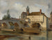 Moret-sur-Loing, bron och kyrka - Jean-Baptiste-Camille Corot — vy av konstverket