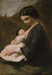 Mor och barn - Jean-Baptiste-Camille Corot — vy av konstverket