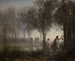 Orfeus som leder Eurydice ut ur underjorden - Jean-Baptiste-Camille Corot — vy av konstverket