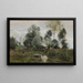 Vår, La Saulaie - Jean-Baptiste-Camille Corot — inramlat konstverk på väggen