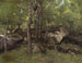 klippor i Fontainebleau-skogen - Jean-Baptiste-Camille Corot — vy av konstverket